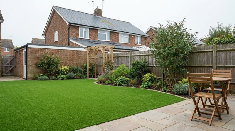 Artificial grass project completed by Green Leaf Landscape Services in Kent